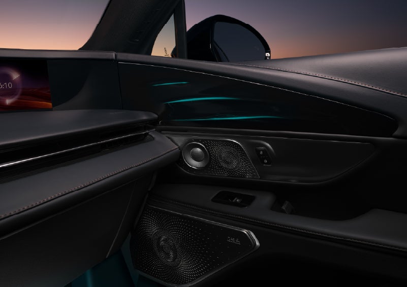 Selectable ambient lighting glows in the passenger door panel. | Deacon Jones Lincoln in Goldsboro NC