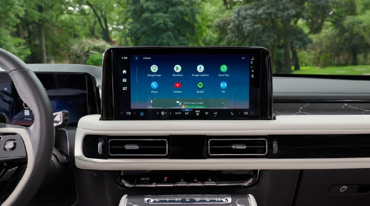The center touchscreen inside a 2027 Lincoln Aviator® Black Label™ SUV | Deacon Jones Lincoln in Goldsboro NC